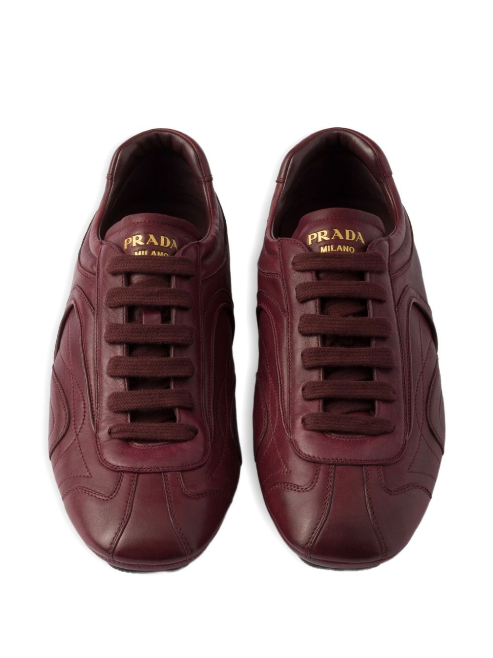 Antiqued nappa leather sneakers - 4