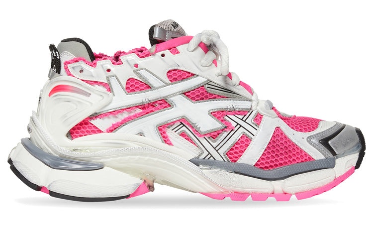 (WMNS) Balenciaga Runner Sneakers 'White Pink Grey Mesh and Nylon' 677402W3RBN9155 - 2