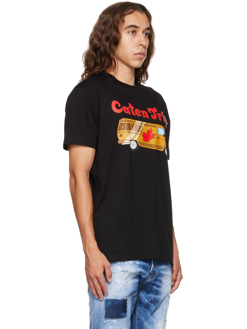 Black Caten Trip Cool T-Shirt 2