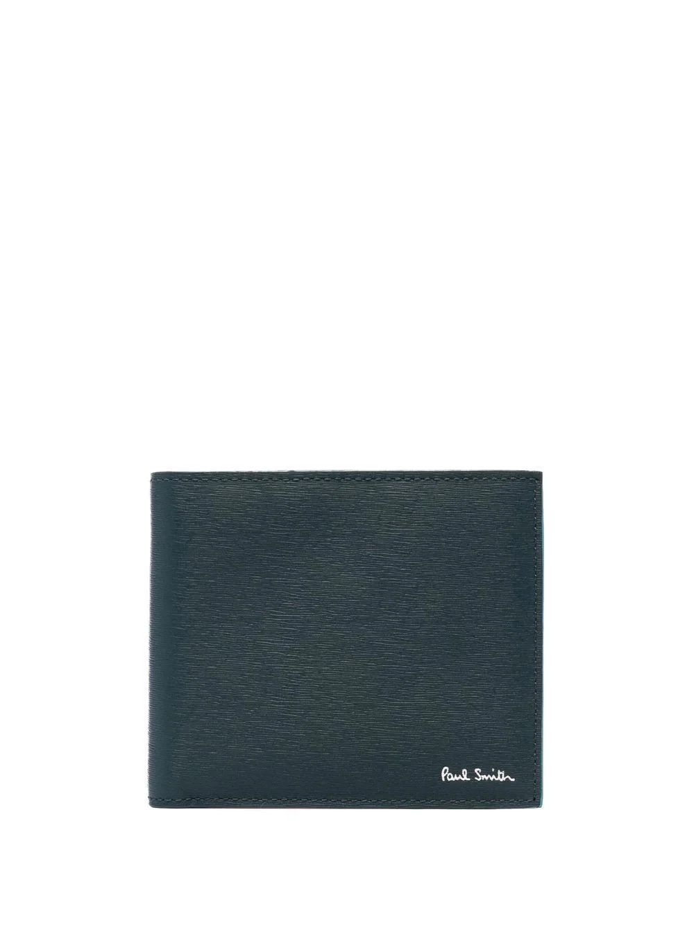 logo-print billfold leather wallet - 1