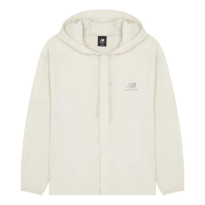 New Balance Logo Print Casual Jacket 'White' AMJ22368-CFO - 1
