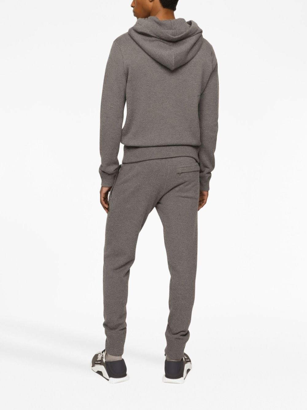 logo-plaque knitted track pants - 4