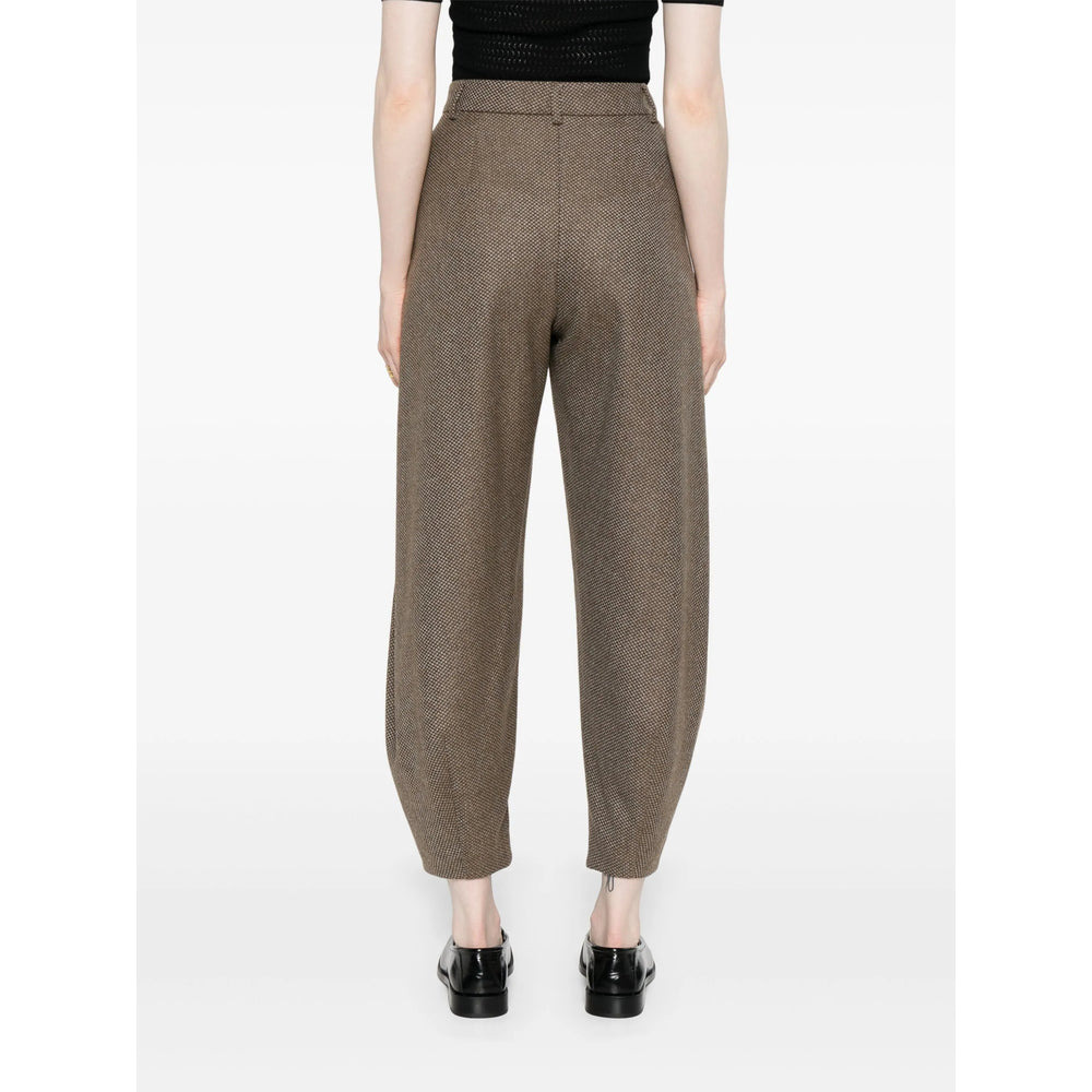 Giorgio Armani Brown Trousers - High-Waisted Trousers Women - 4