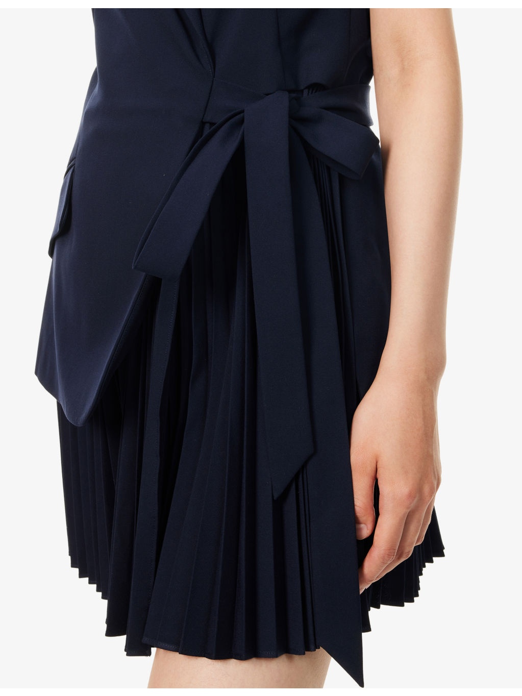 Eman Pleated Woven Mini Dress - 5