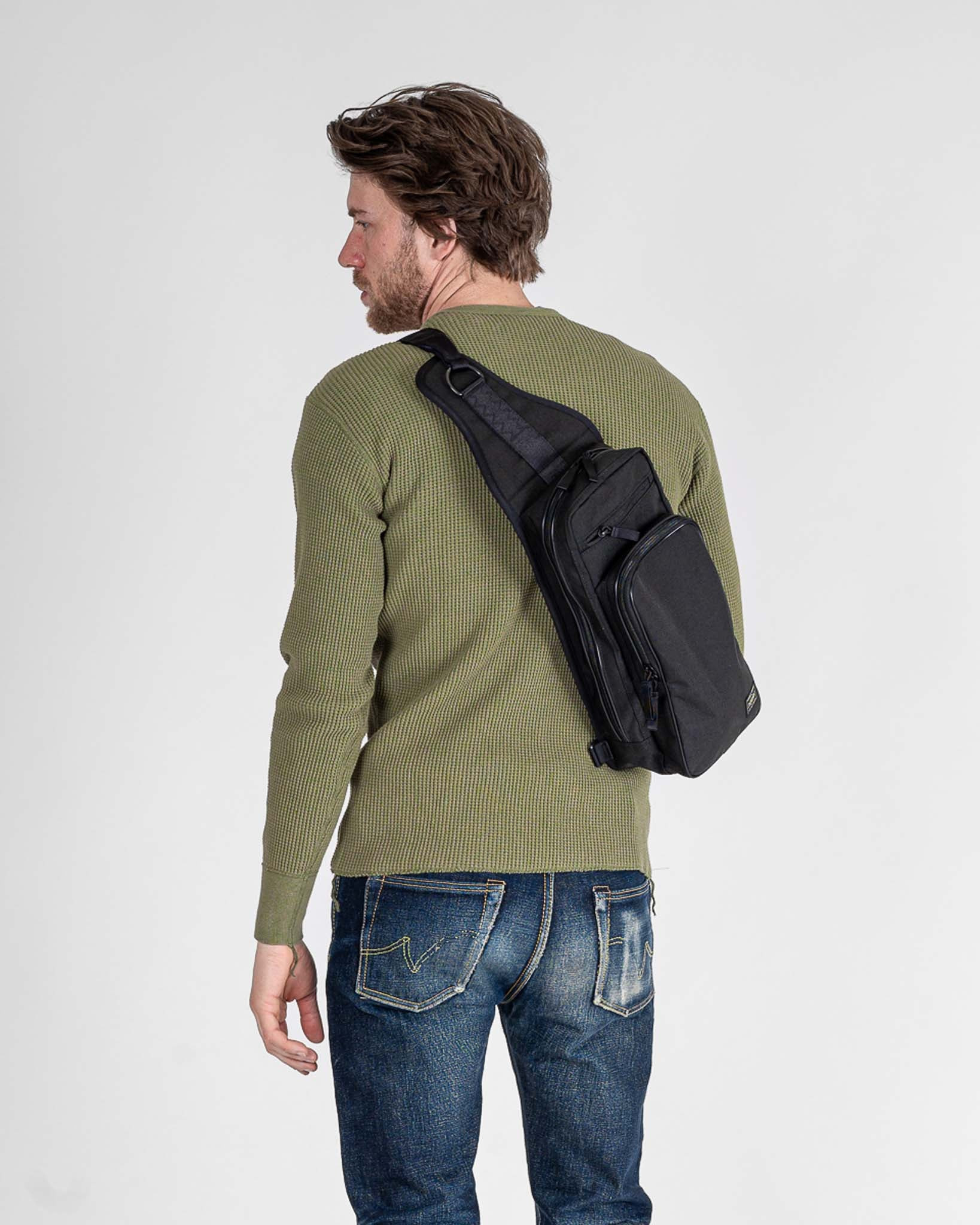 POR-HYB-SSB-BLK Porter - Yoshida & Co. - Hybrid Sling Shoulder Bag - Black - 2