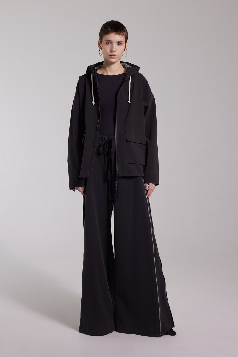 Sandviken Matte Zip Raincoat Black 1