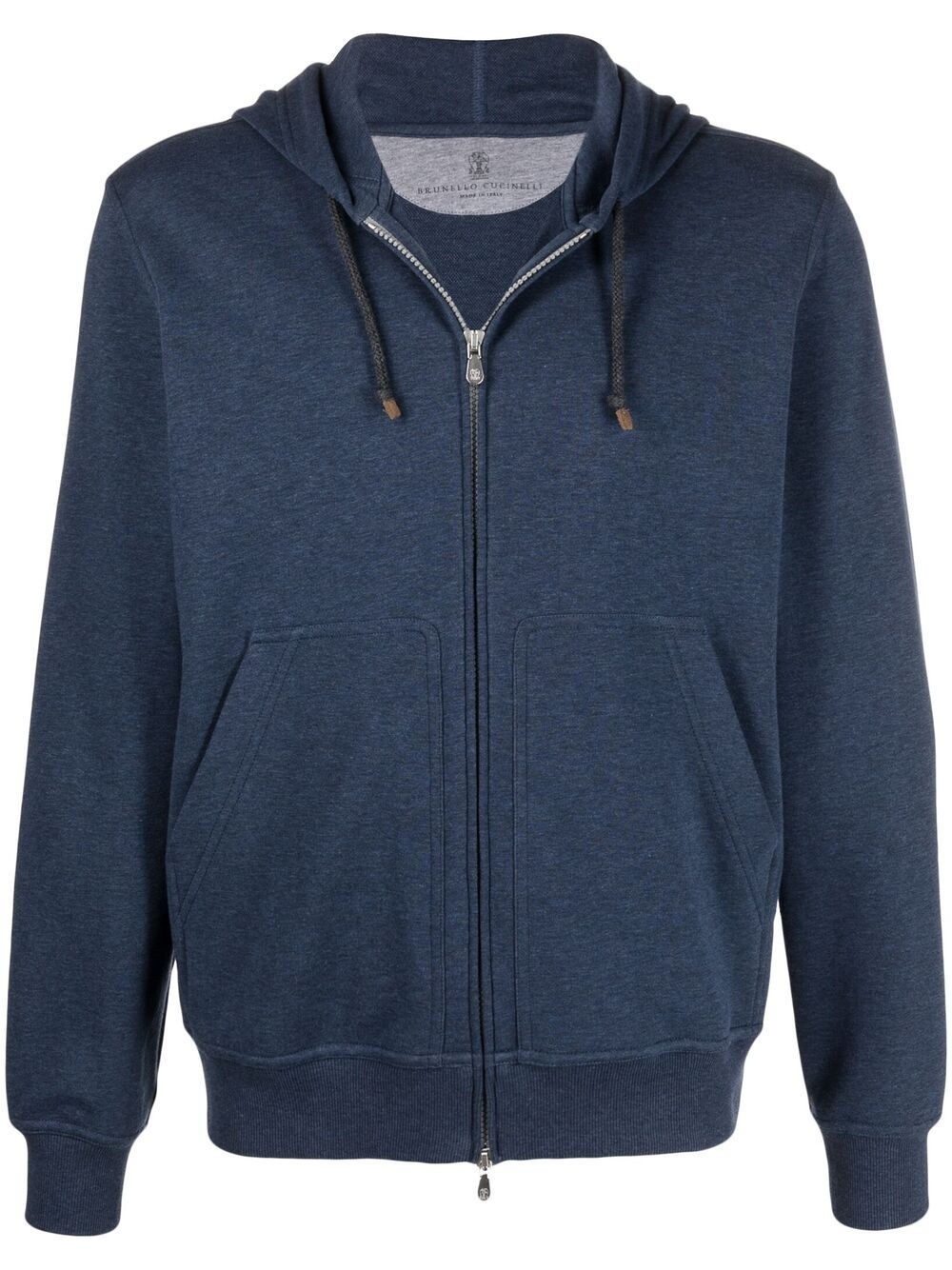 zip-up hooded sweatshirt - 1