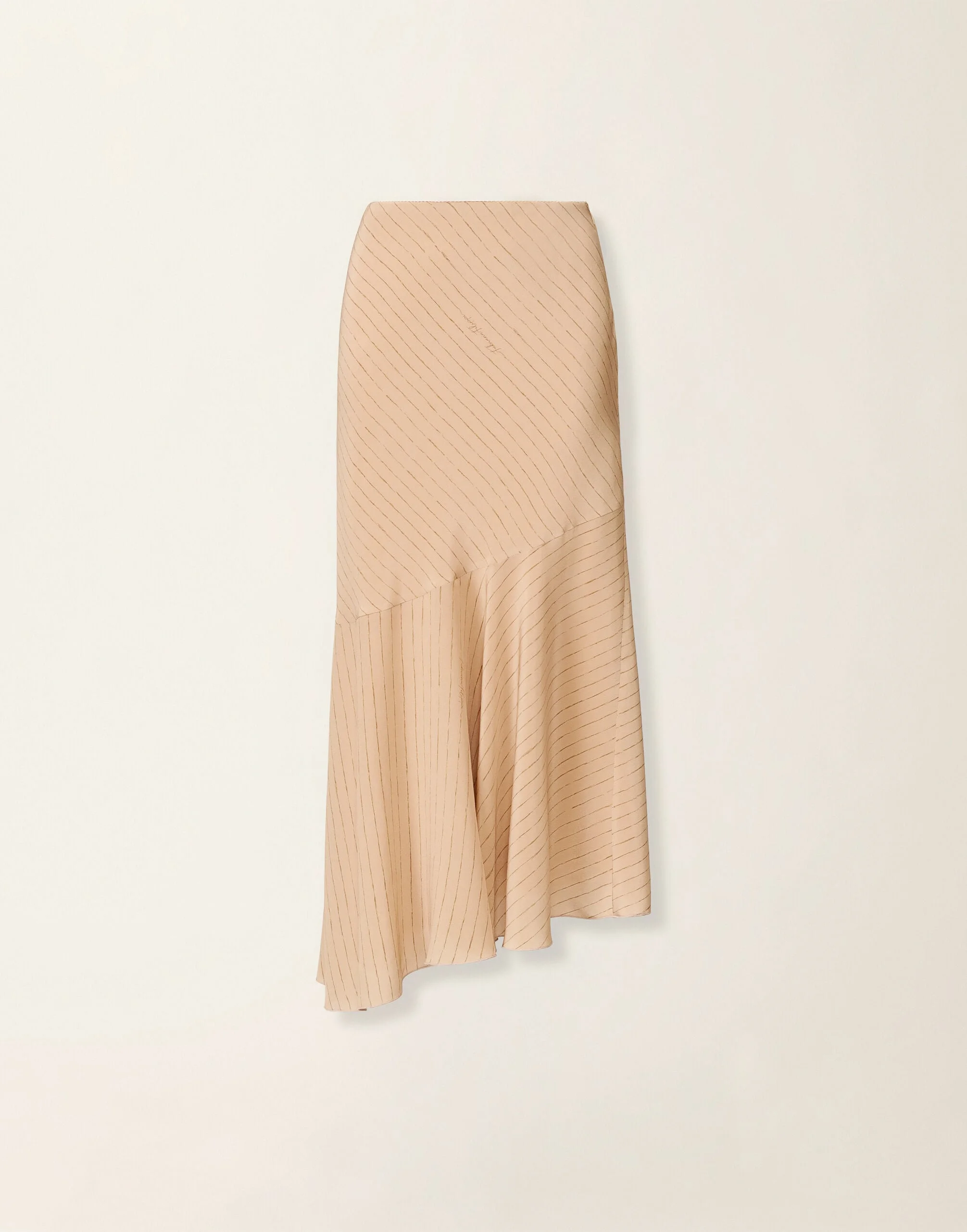 Printed crêpe de chine pencil skirt - 1