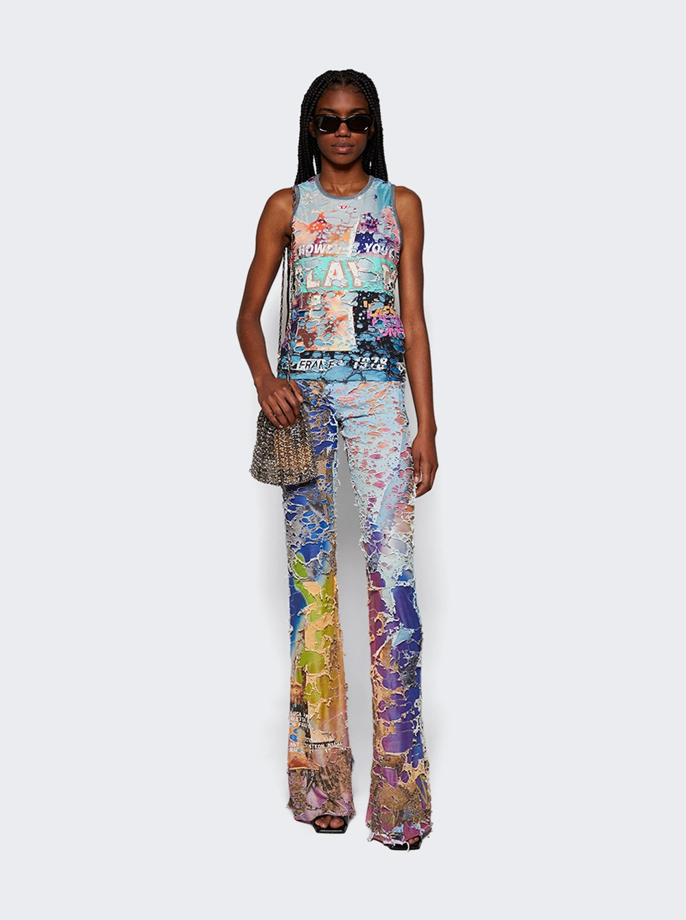 P-mayim Flared Pants Light Blue - 2