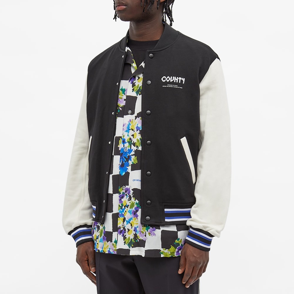 Marcelo Burlon County Navaho Terry Varsity Jacket - 5