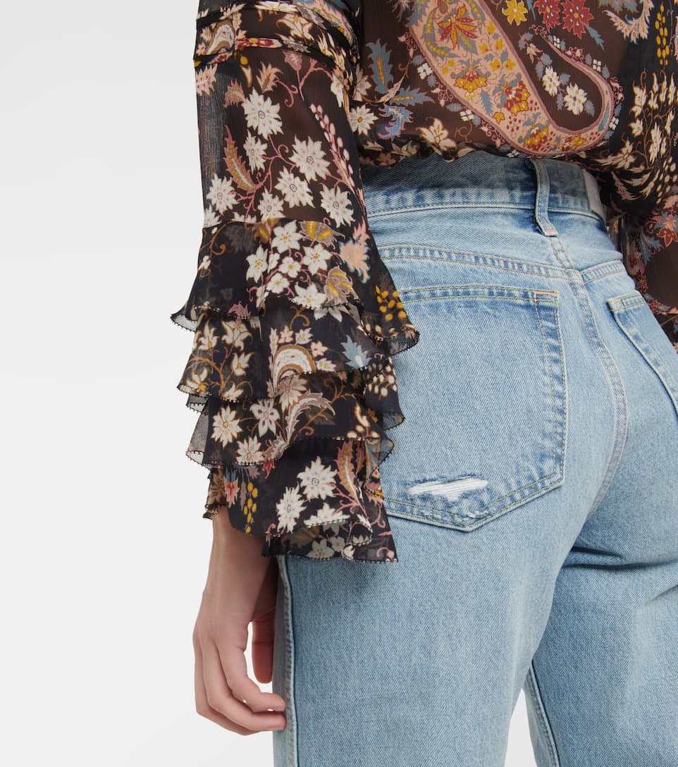 Mid-rise straight-leg jeans - 5