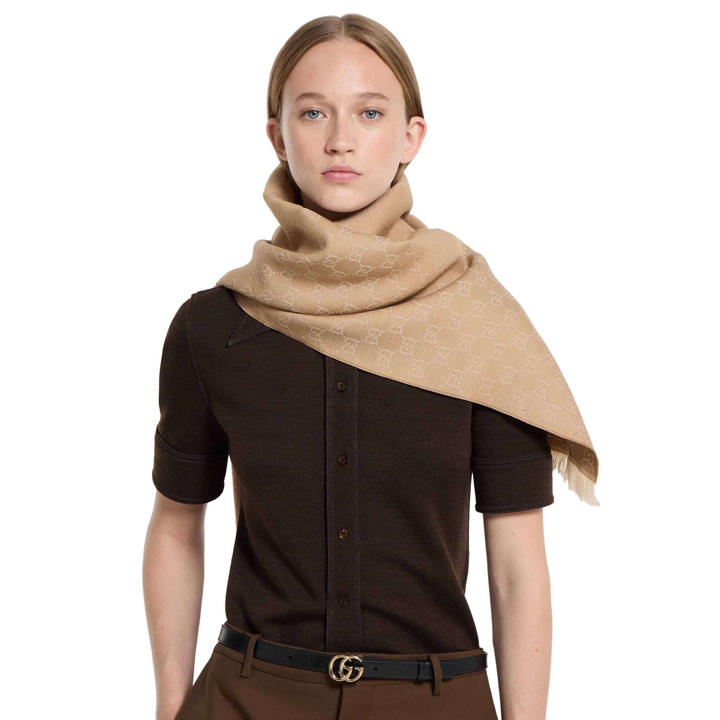 GG wool scarf - 3