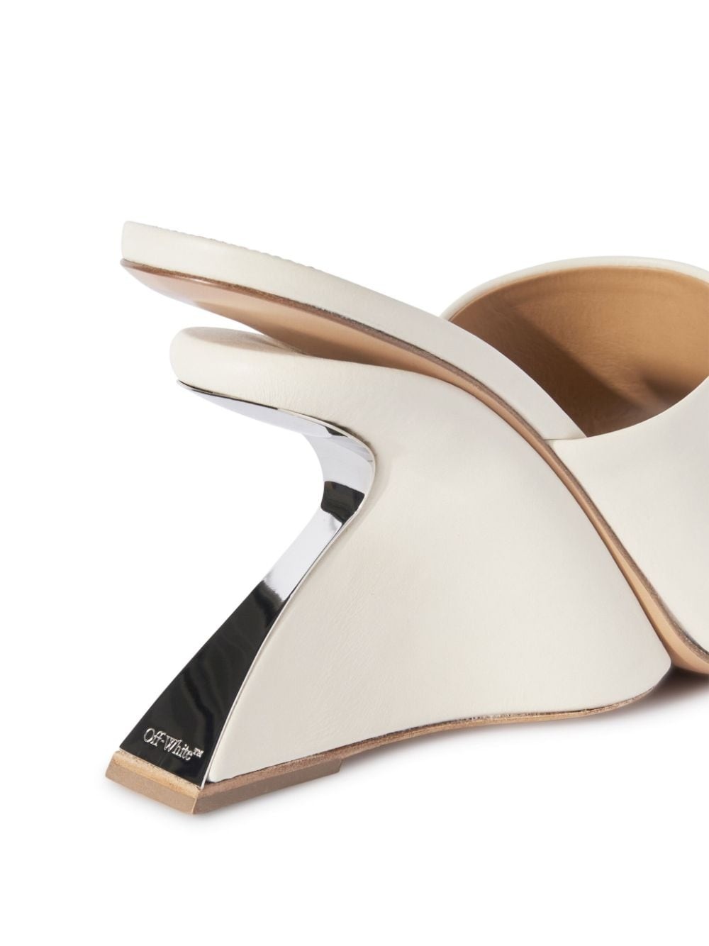 Jug wedge-heel leather mules - 5