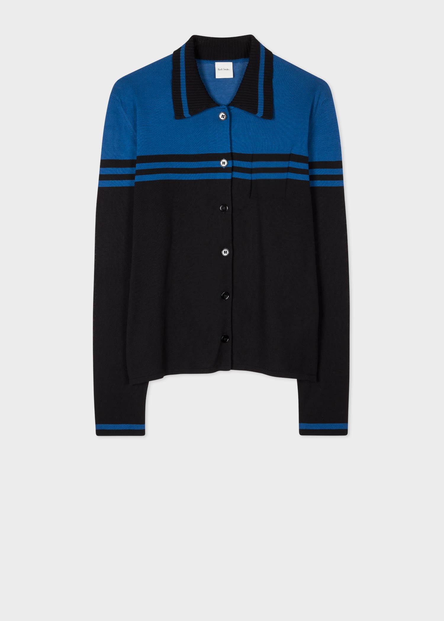Women's Colour Block Collared Cardigan - 1