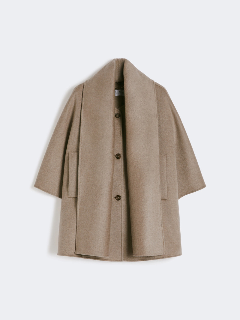 BLASONE Cashmere cape with scarf detail - TAWNY BRONZE BROWN 1