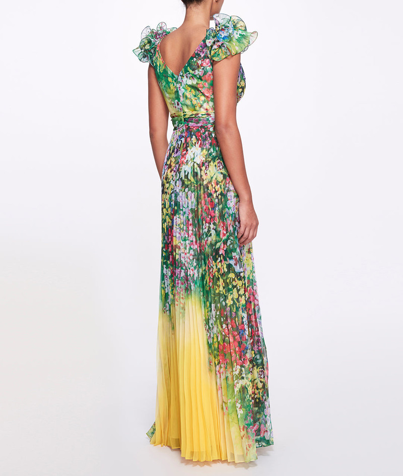 PLEATED CHIFFON GOWN 3