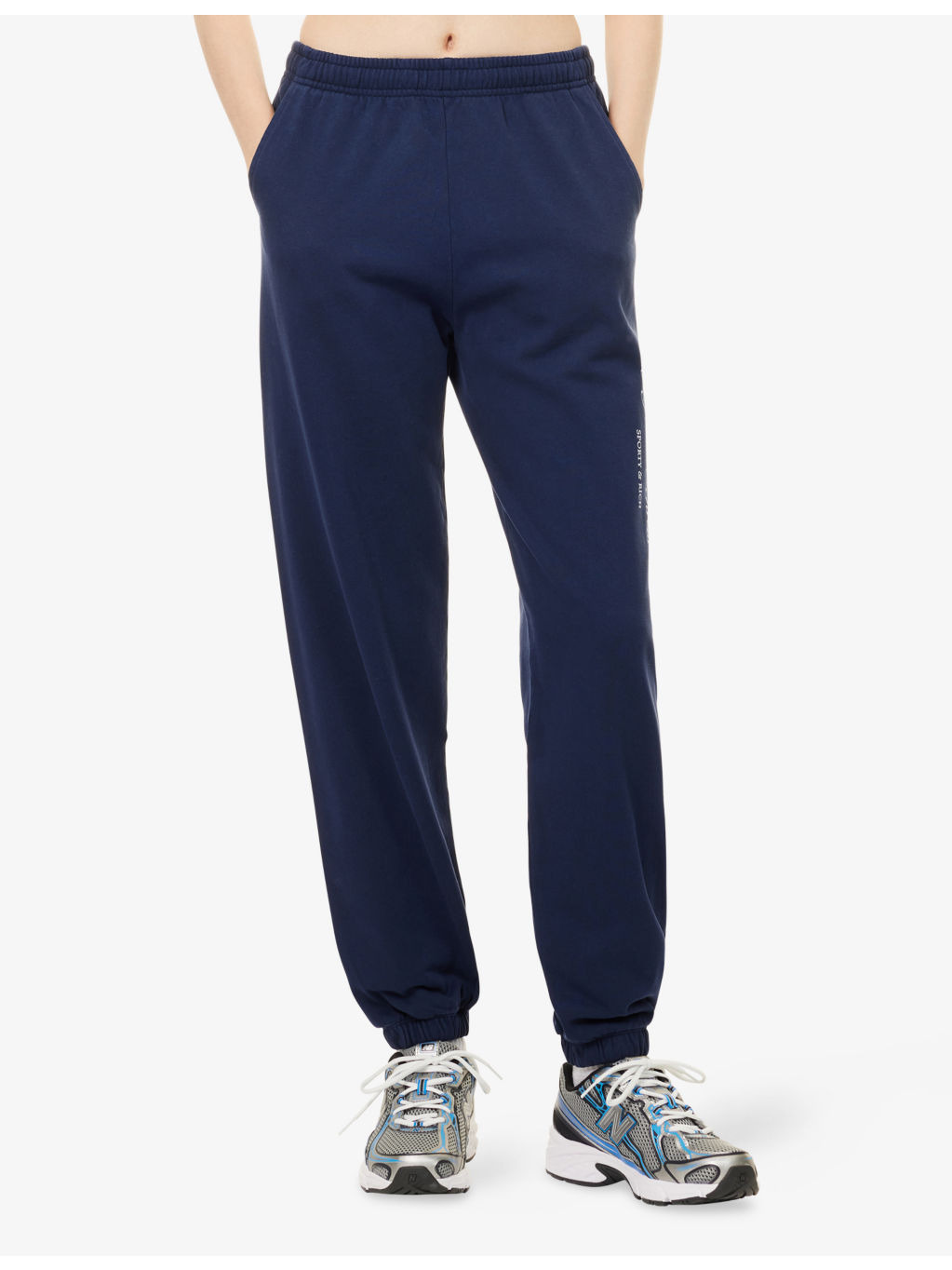 NY Tennis Club Elasticated-Cuffs Cotton-Jersey Jogging Bottoms - 3