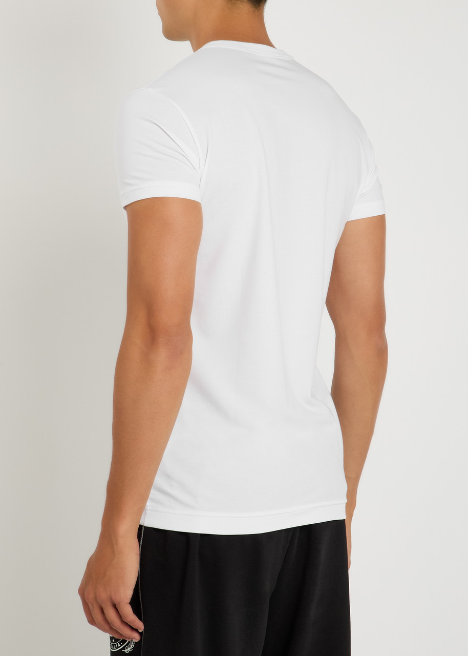 Dolce & Gabbana Logo-embroidered Stretch-cotton T-shirt - 3