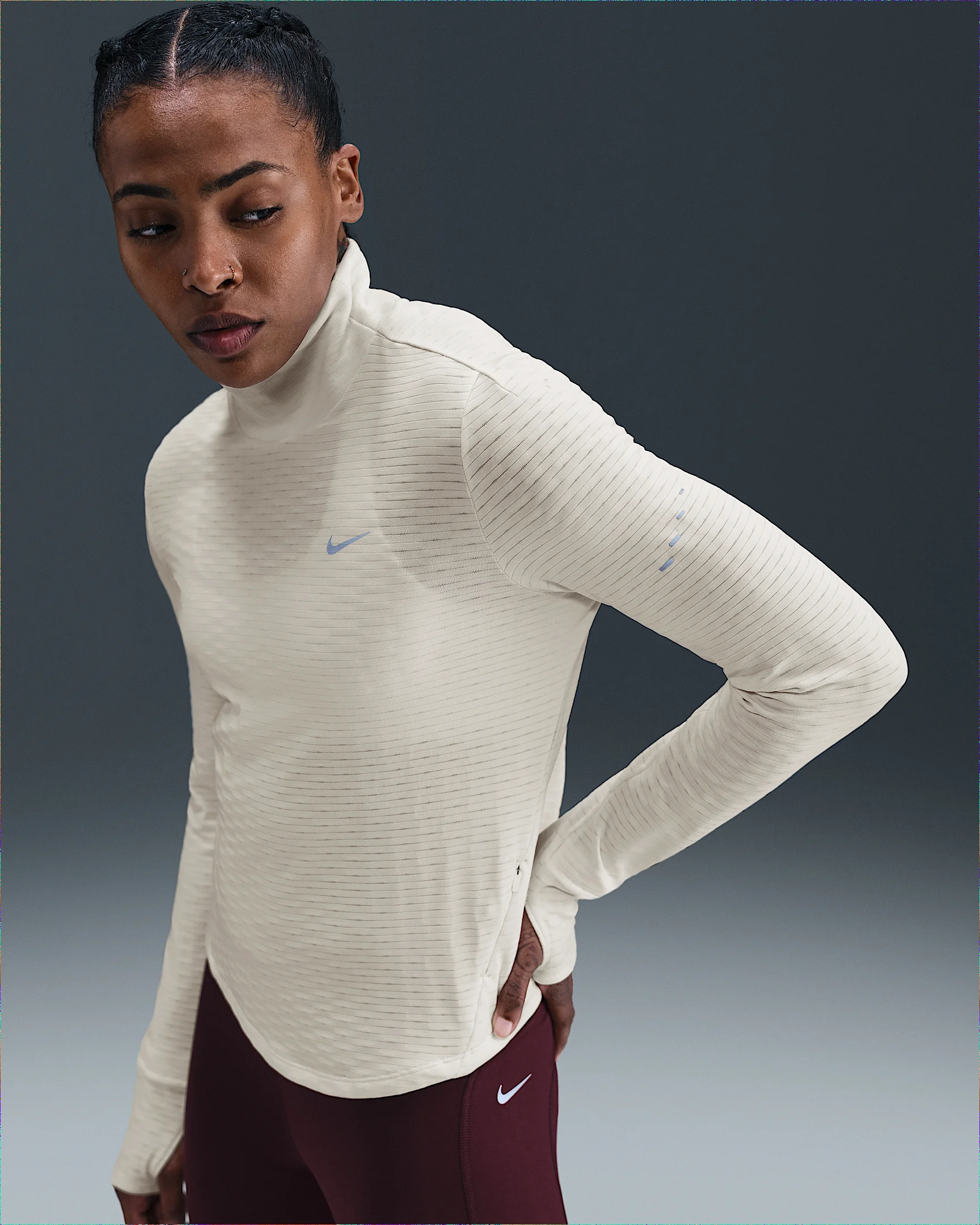 Nike Swift Women's Therma-FIT Turtle-Neck Running Top - 1