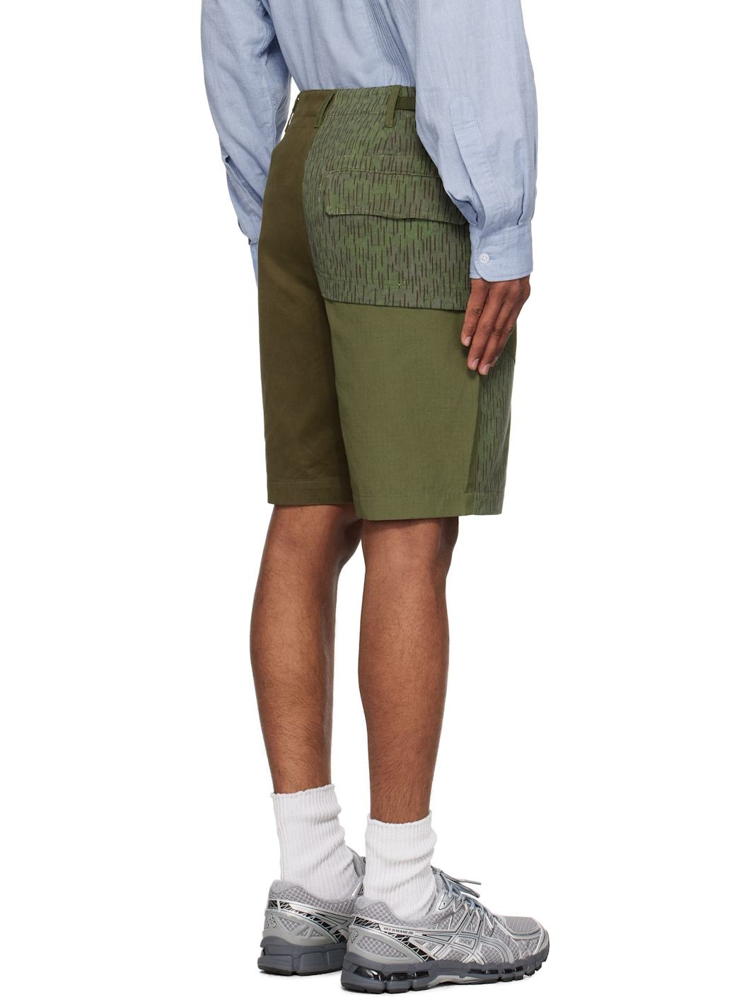 Khaki 6086 Upcycled Fixed Deck Shorts - 3