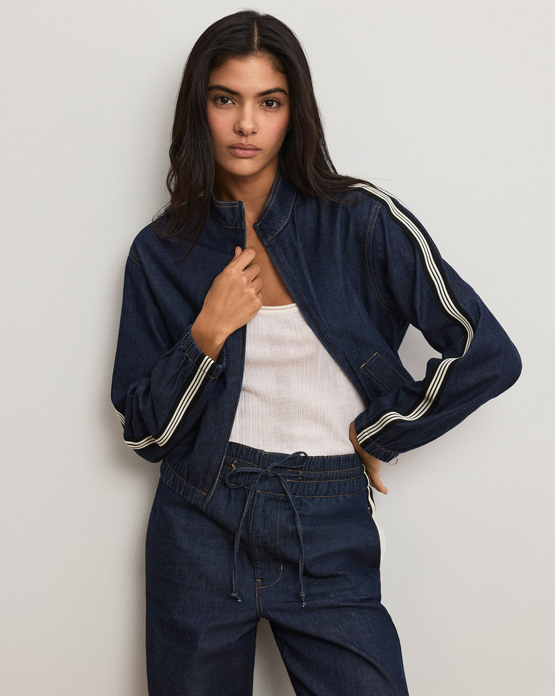 VERONICA BEARD GIGI DENIM TRACK JACKET outlook