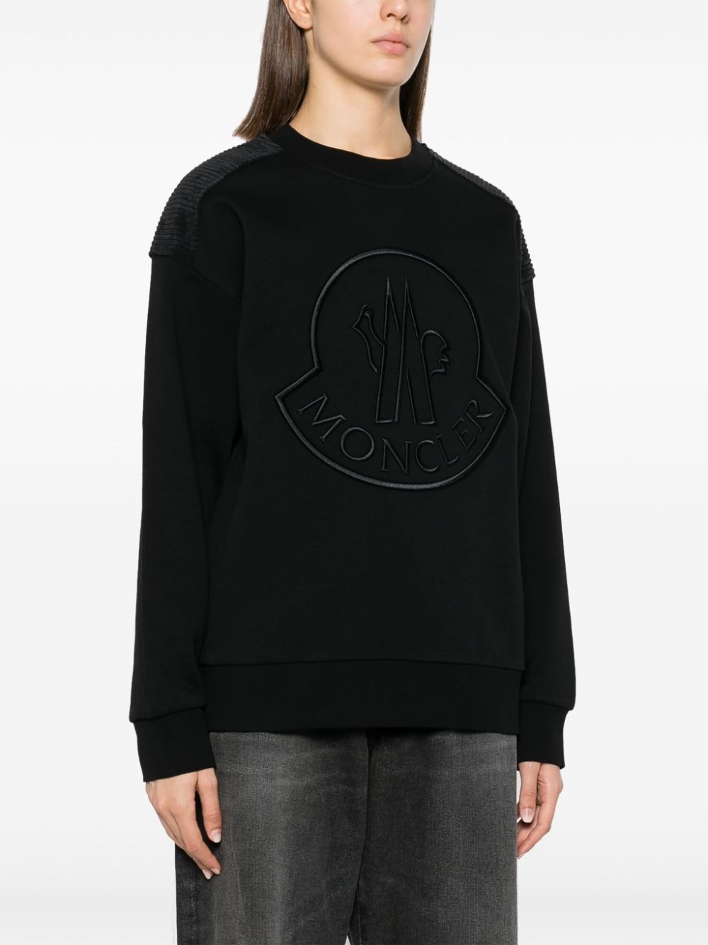 logo-embroidered cotton-blend sweatshirt - 3