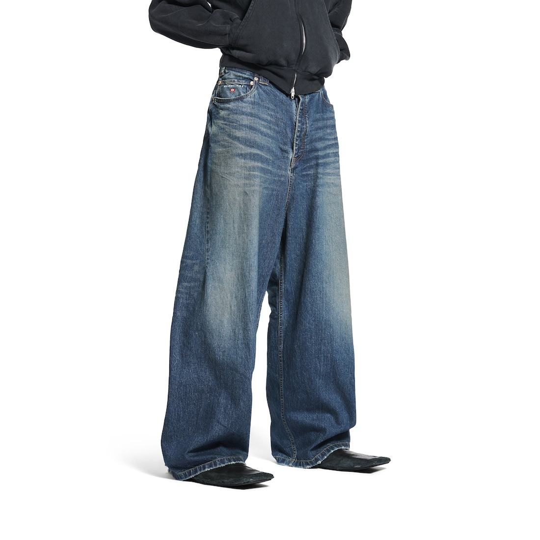 Men's Baggy Pants in Deep Blue - 5