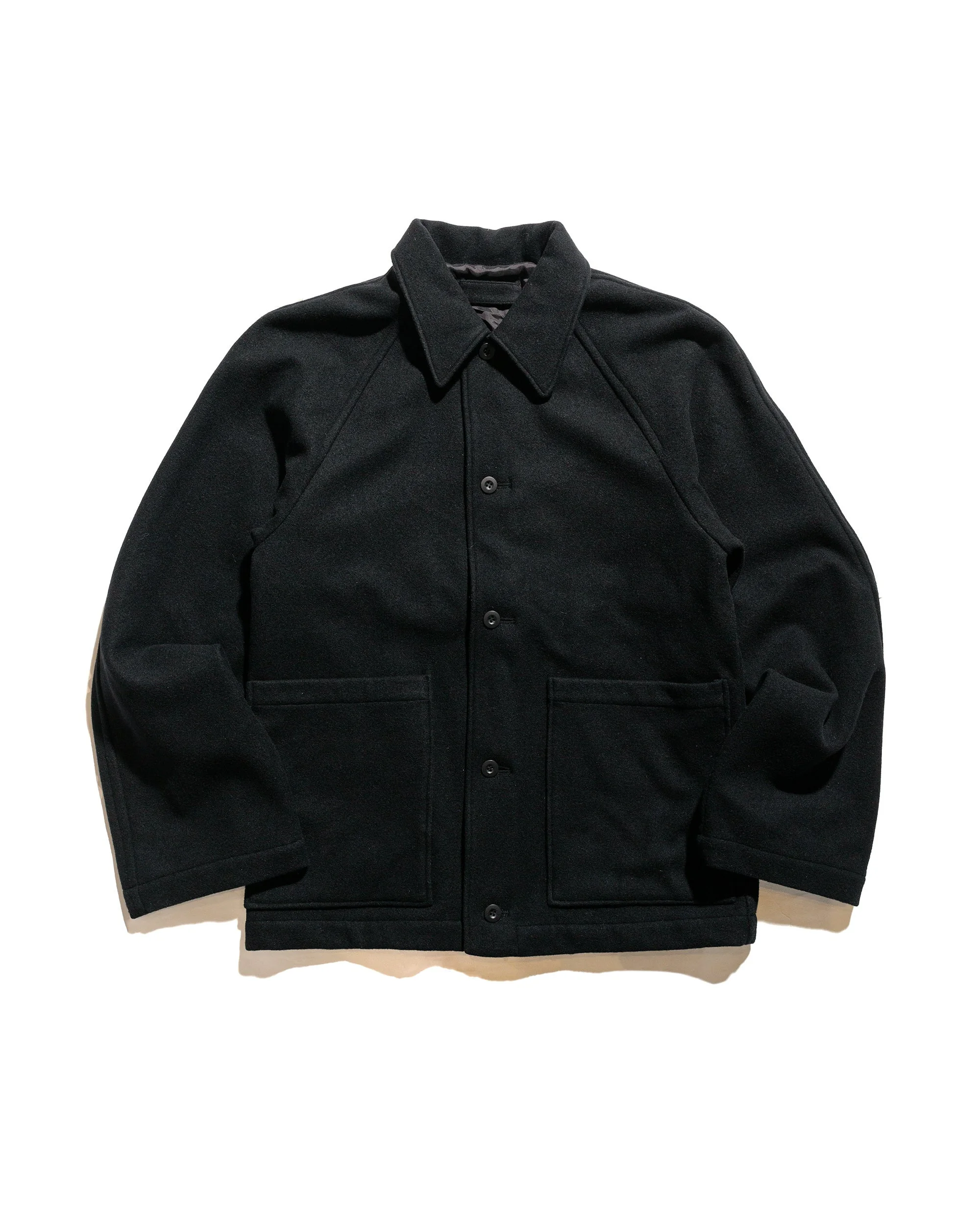 Rambler Coat Black Wool Flannel - 1