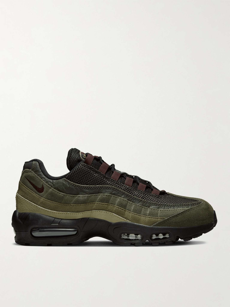 Air Max 95 Mesh-Trimmed Suede, Leather and Canvas Sneakers - 1