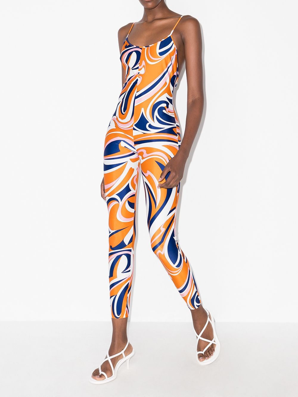 signature-print jumpsuit - 2