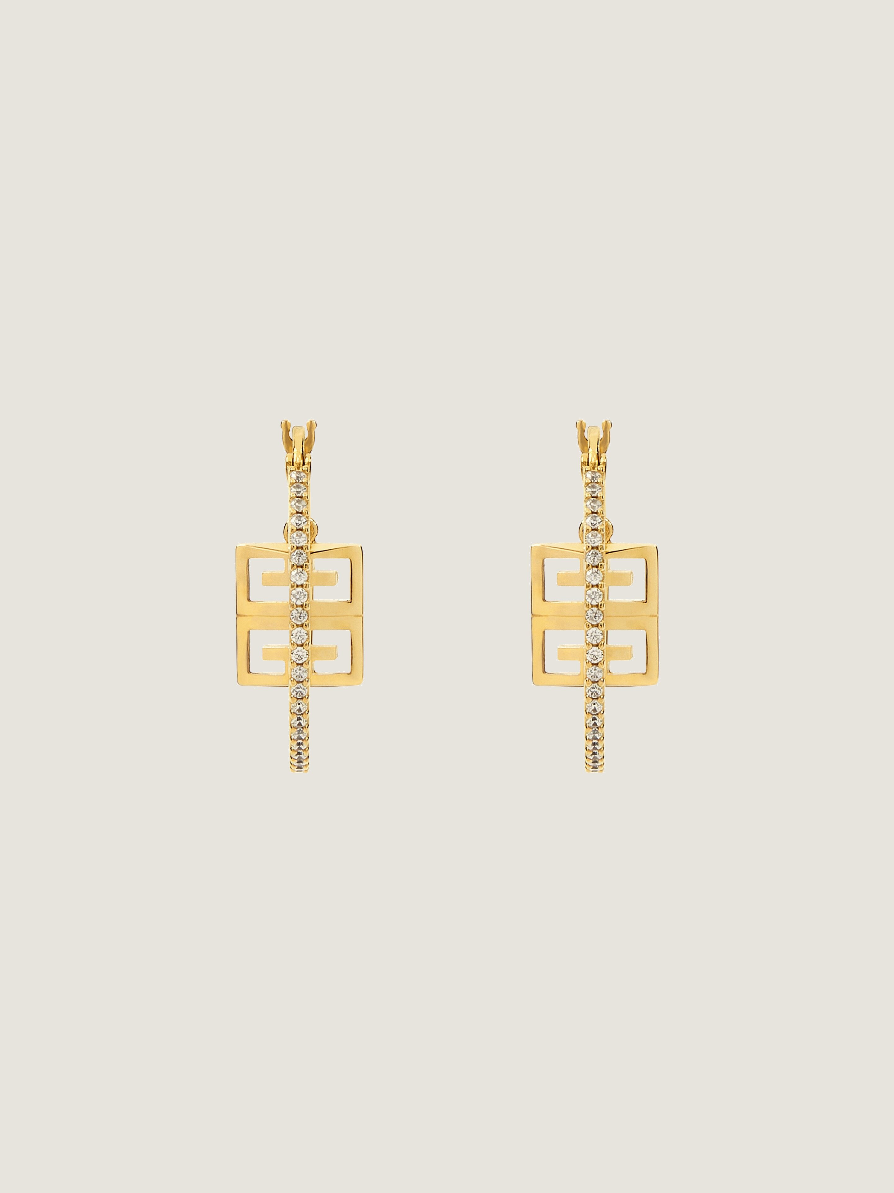4G EARRINGS IN METAL WITH CRYSTALS - 2