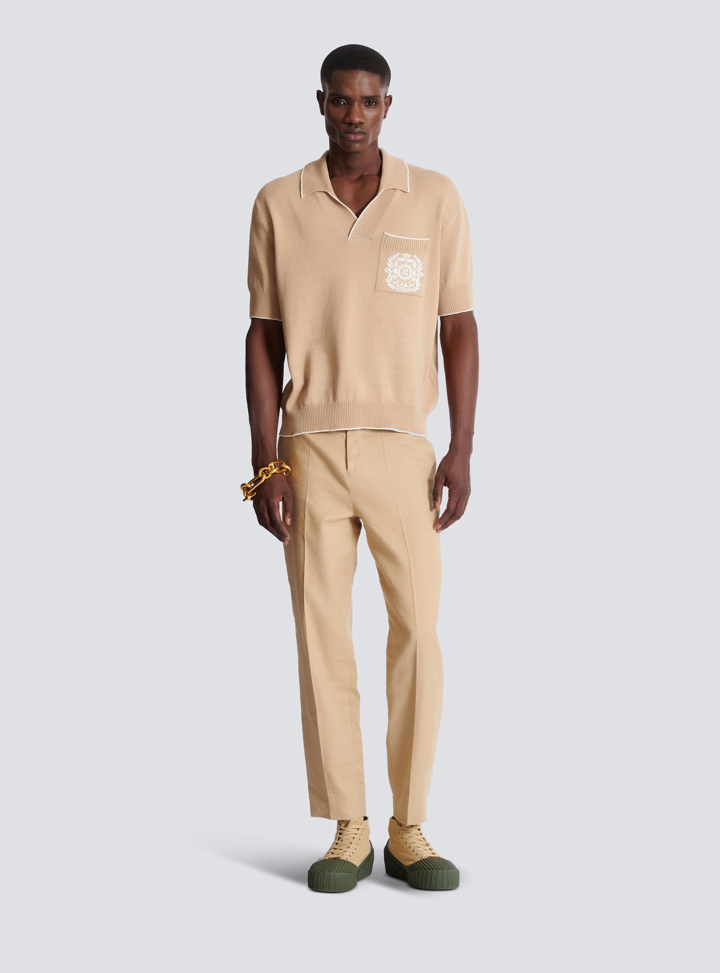 Straight-leg tailored canvas trousers - 2