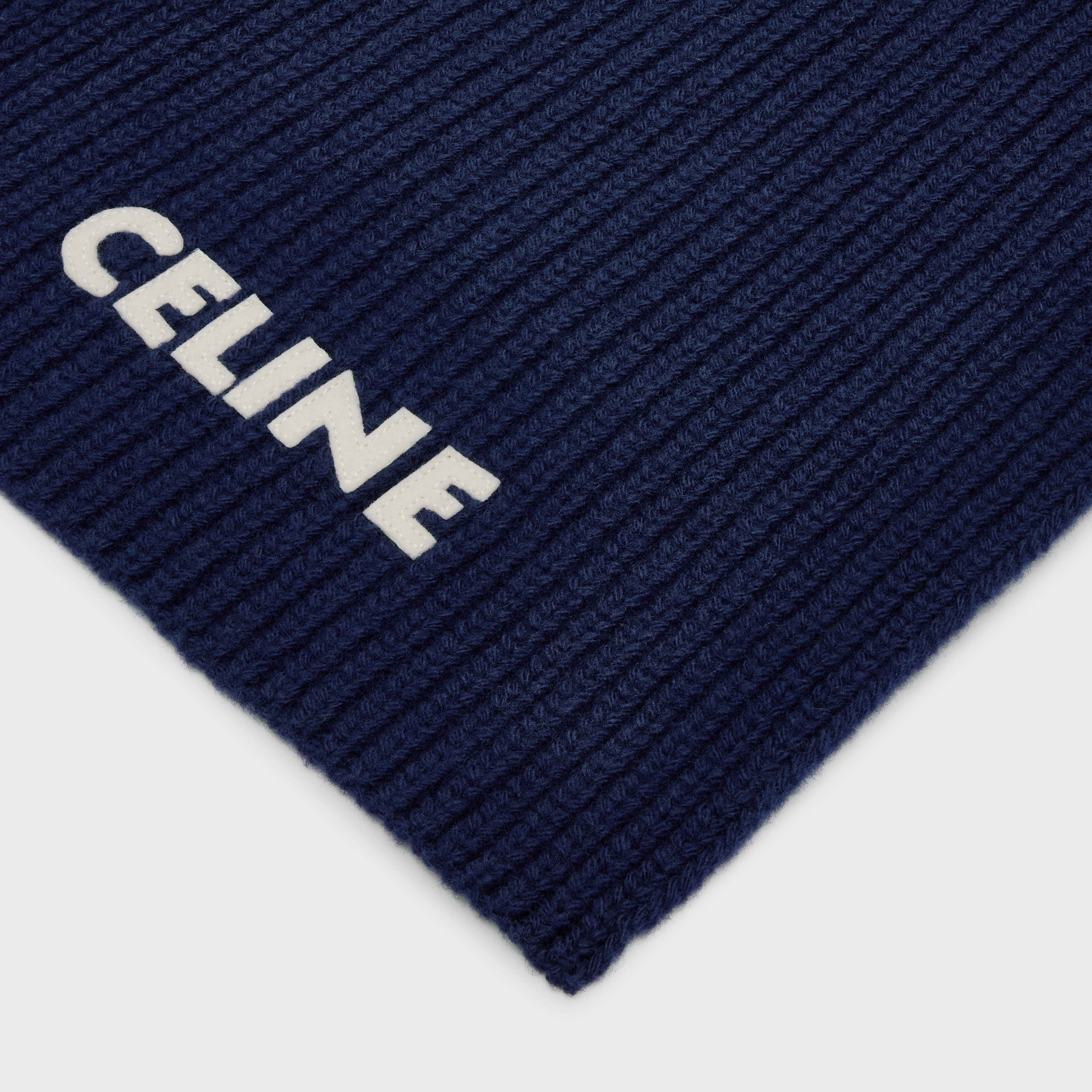 CELINE SCARF IN RIBBED FELTED WOOL - 2