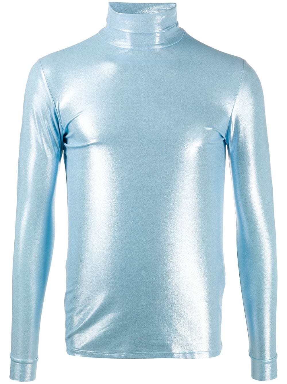 metallic roll-neck top - 1