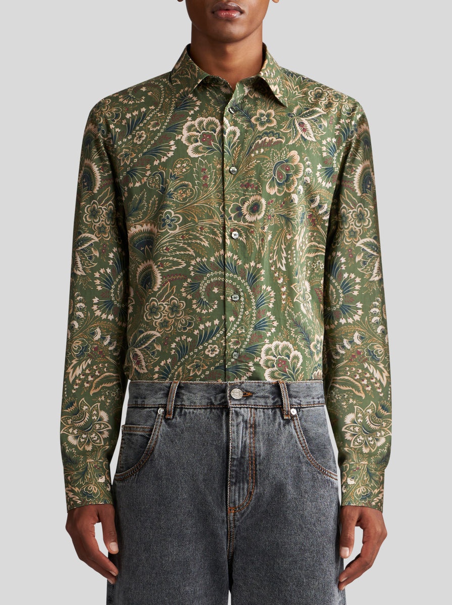 FLORAL PAISLEY COTTON SHIRT - 2