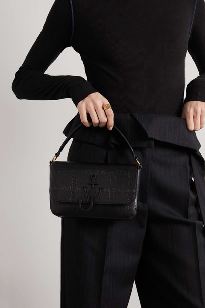 JW Anderson Anchor Midi debossed leather shoulder bag outlook