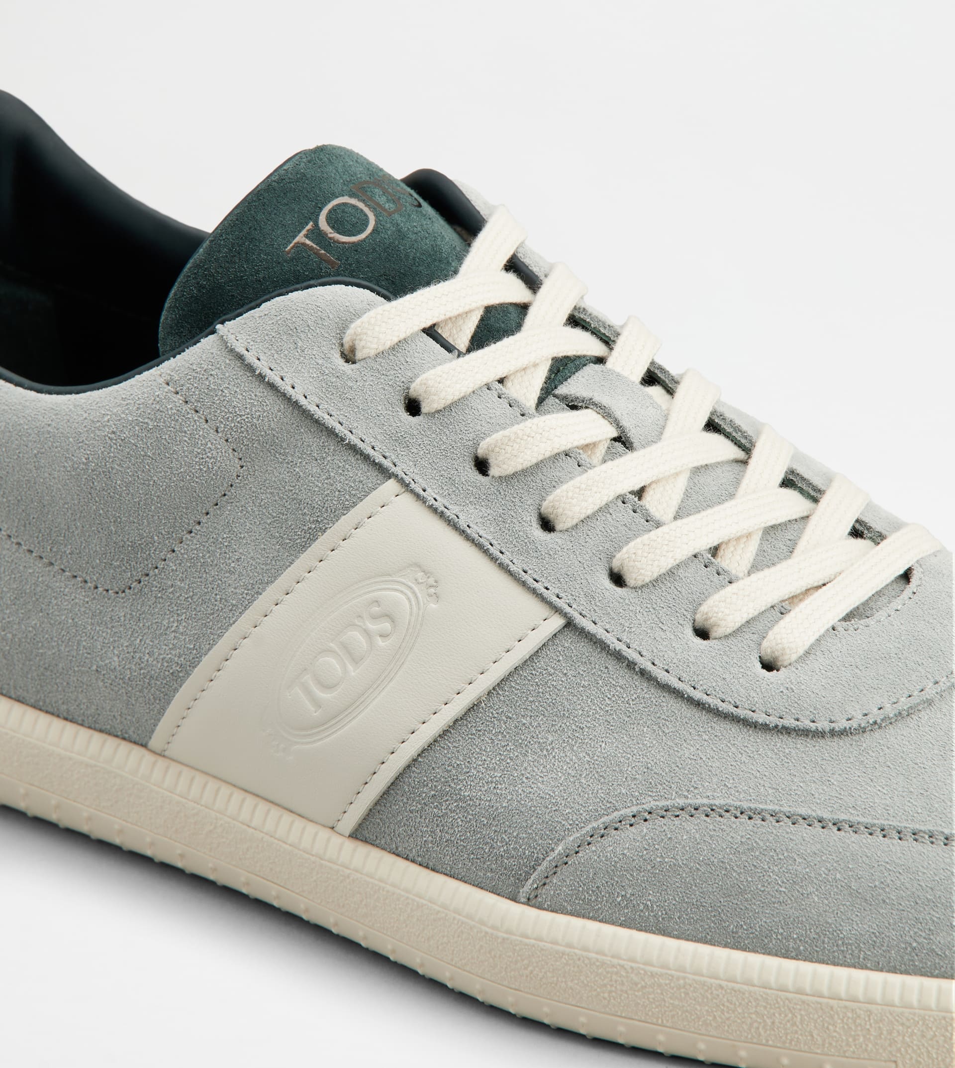 TOD'S TABS SNEAKERS IN SUEDE - LIGHT BLUE, WHITE, GREEN - 5