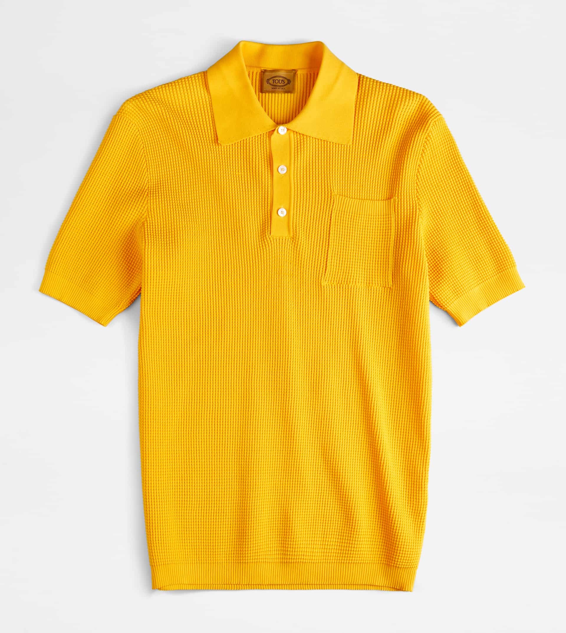 POLO SHIRT IN KNIT - YELLOW - 1