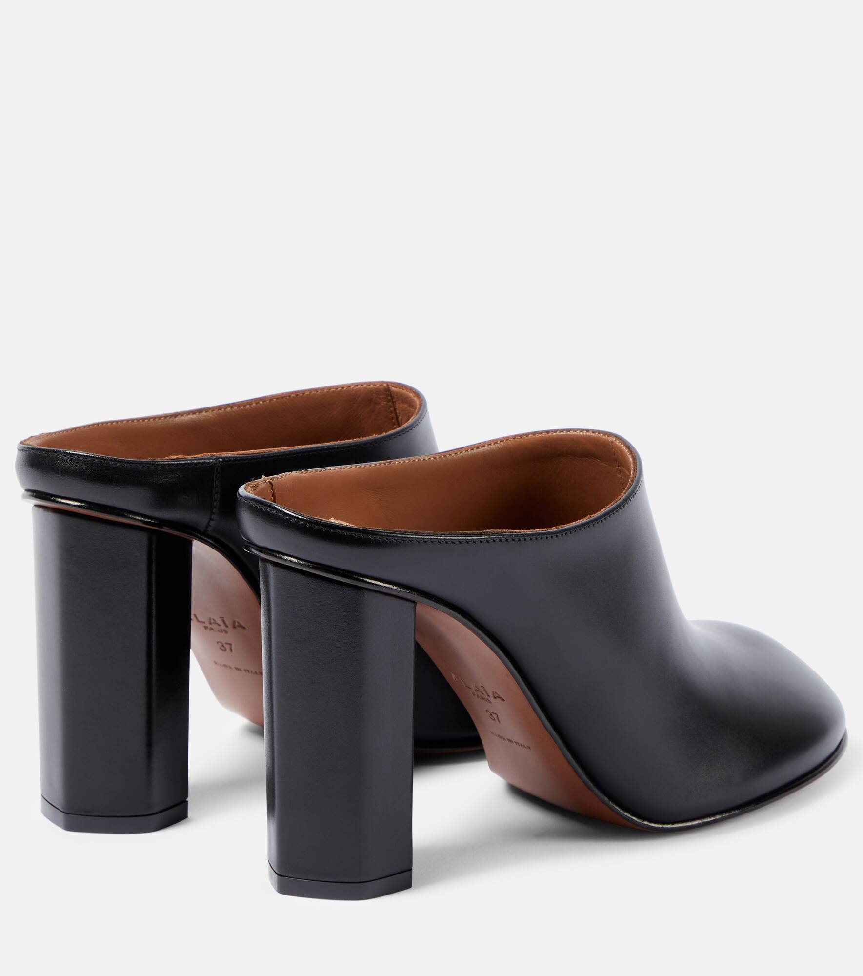 Babylone leather mules - 3