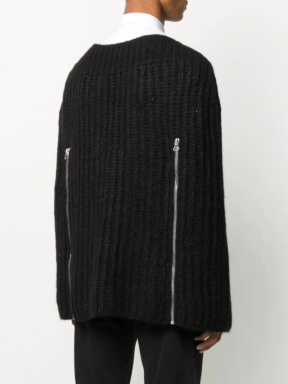 zip detail knitted jumper - 4