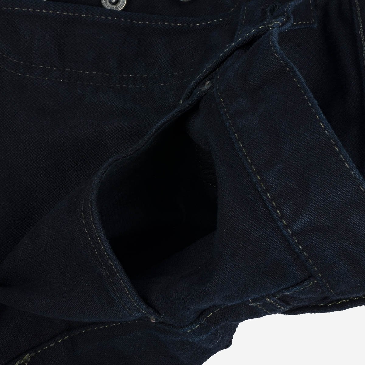 IH-555SBR-14od 14oz Broken Twill Selvedge Denim Super Slim Cut Jeans - Indigo Overdyed Black - 14