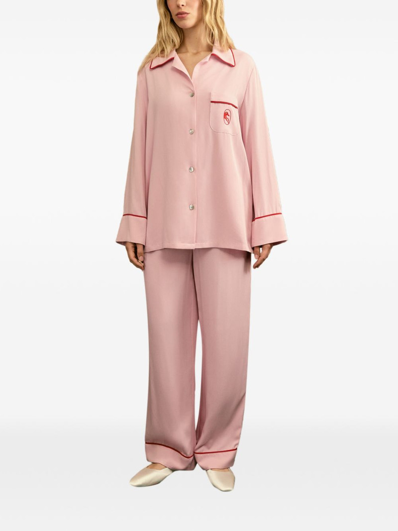 Finnegan piped pajama-style trousers 3