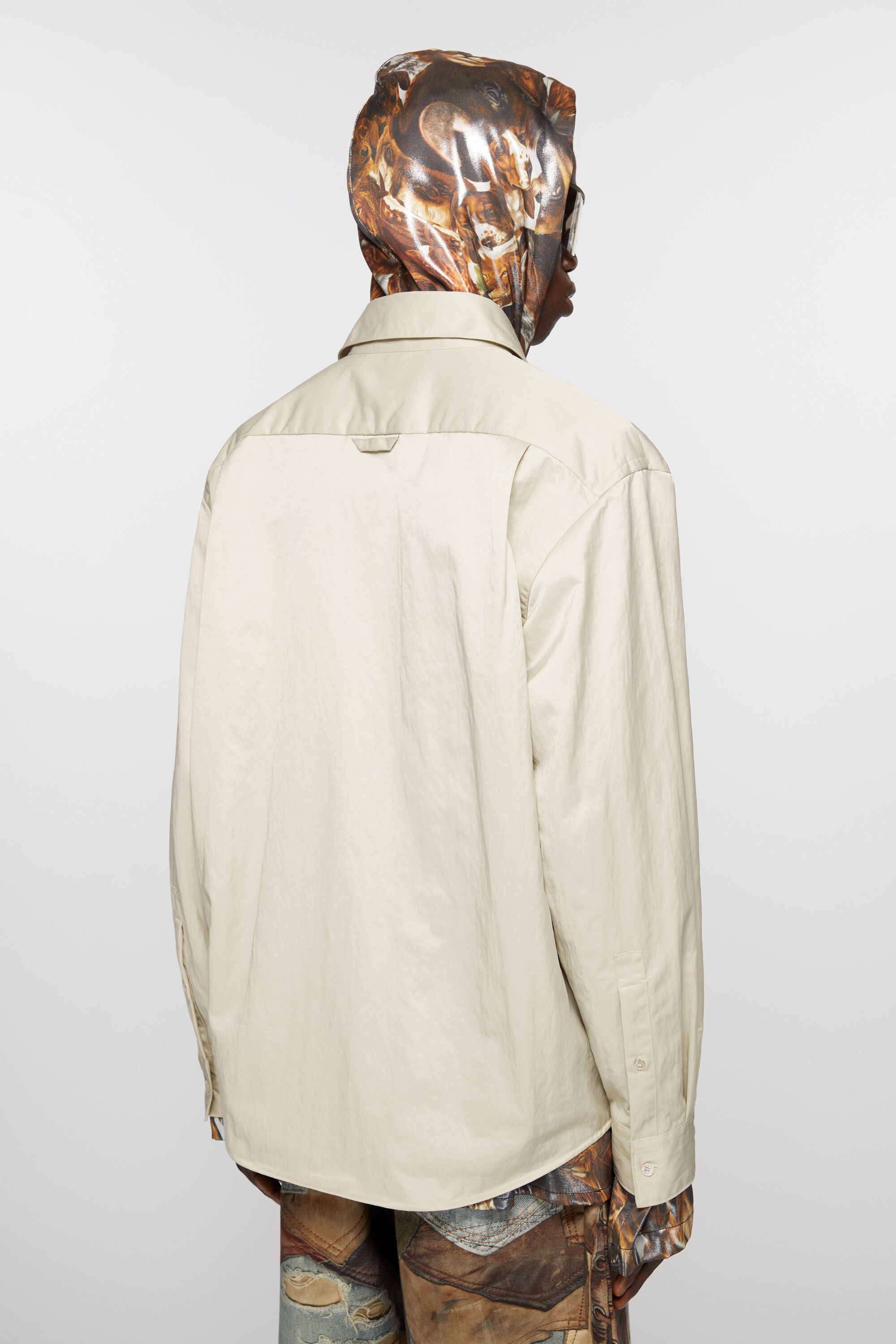 Nylon overshirt - Ivory white - 5