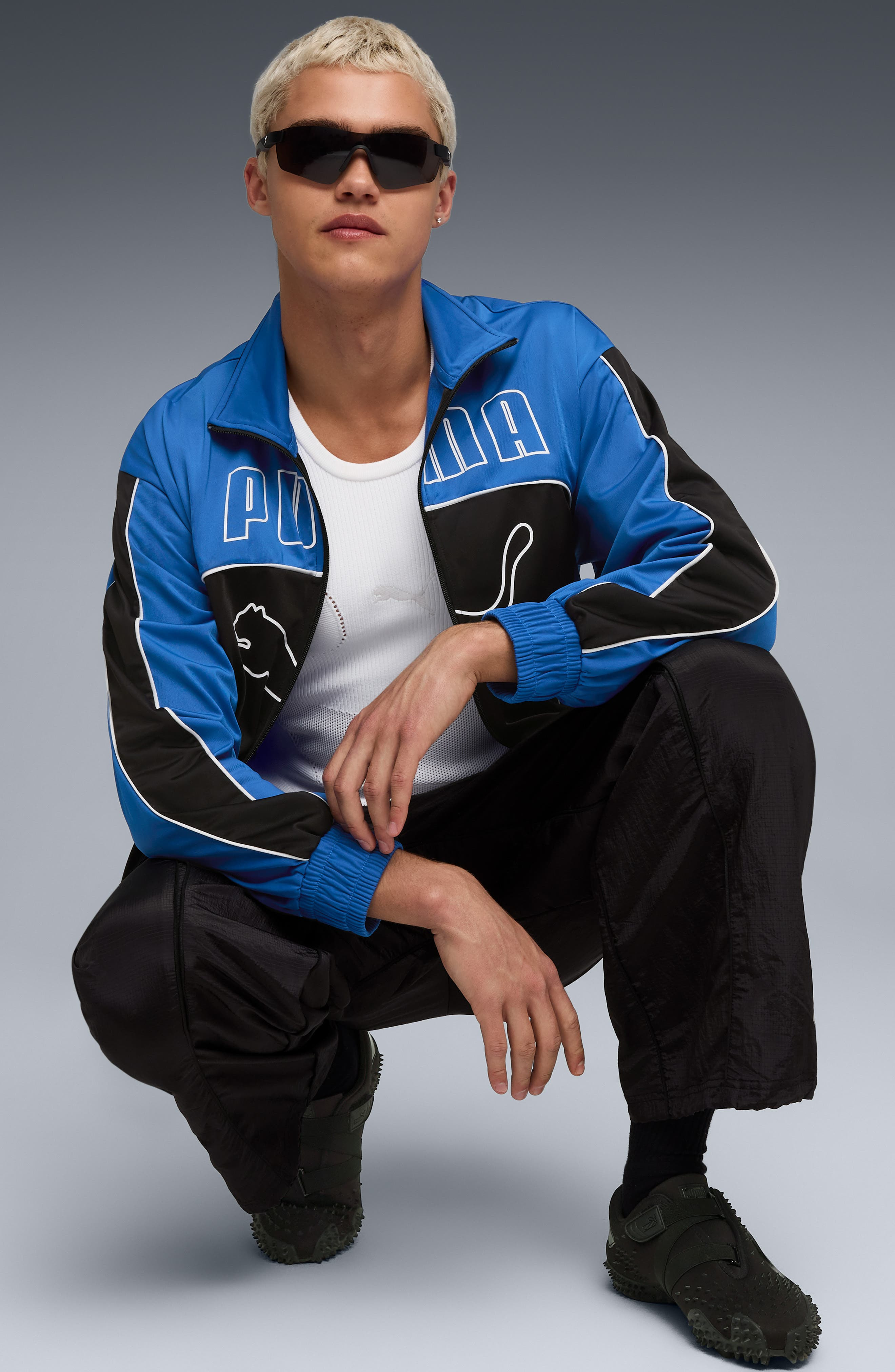 PUMA Future Archive Track Jacket in Mountain Blue/Puma Black at Nordstrom - 6