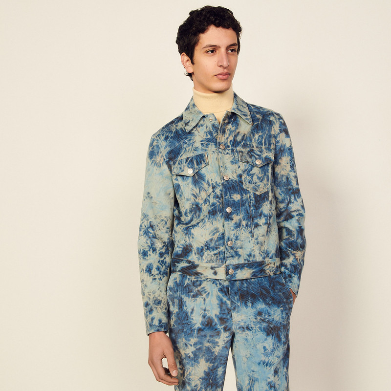 Sandro Tie-dye velvet jacket outlook
