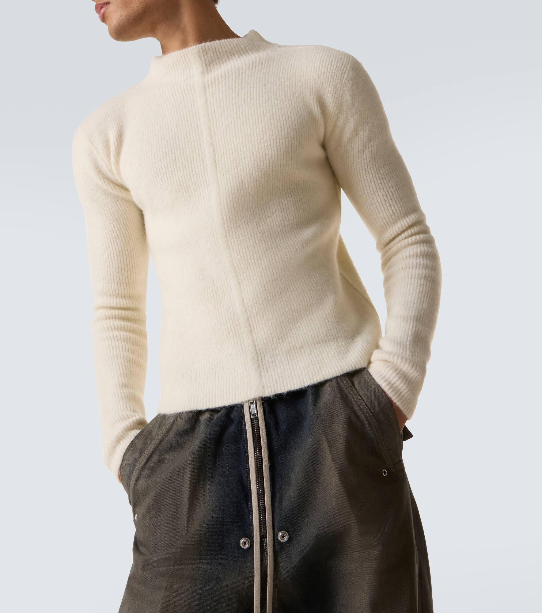 Ribbed-knit alpaca wool-blend sweater - 5