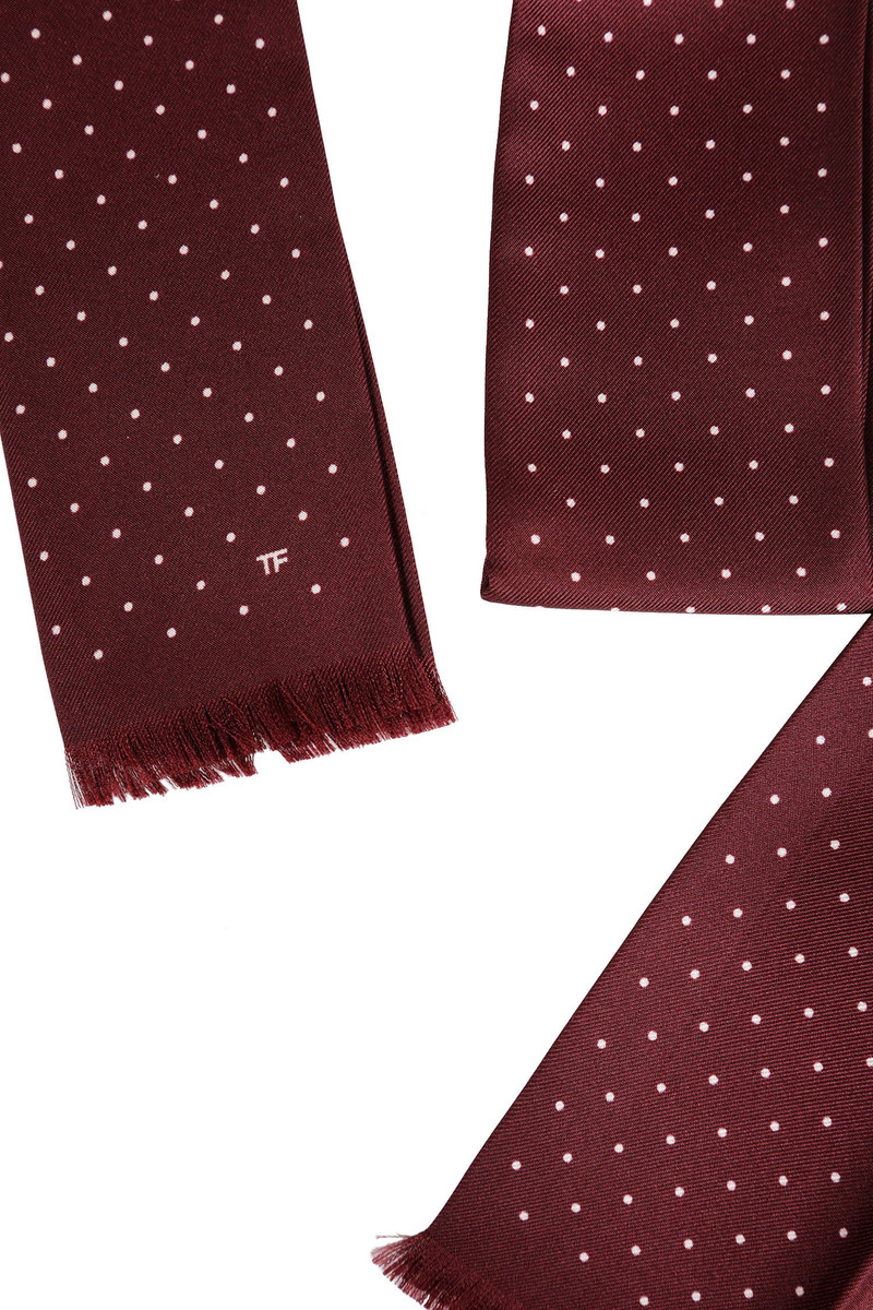 TOM FORD Micro Polkadot Silk Scarf outlook