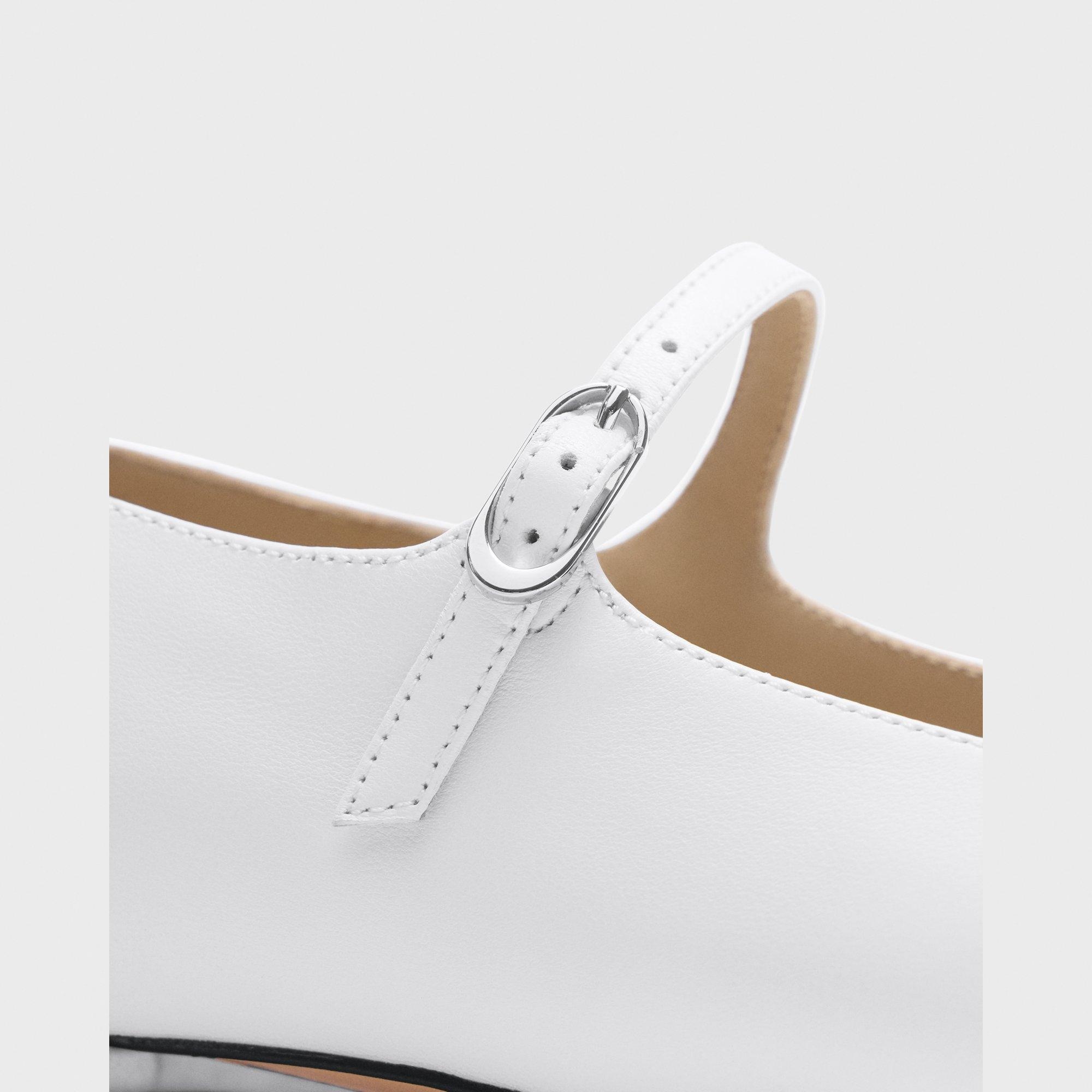 Mary Jane Ballerina Flat in Leather - 6