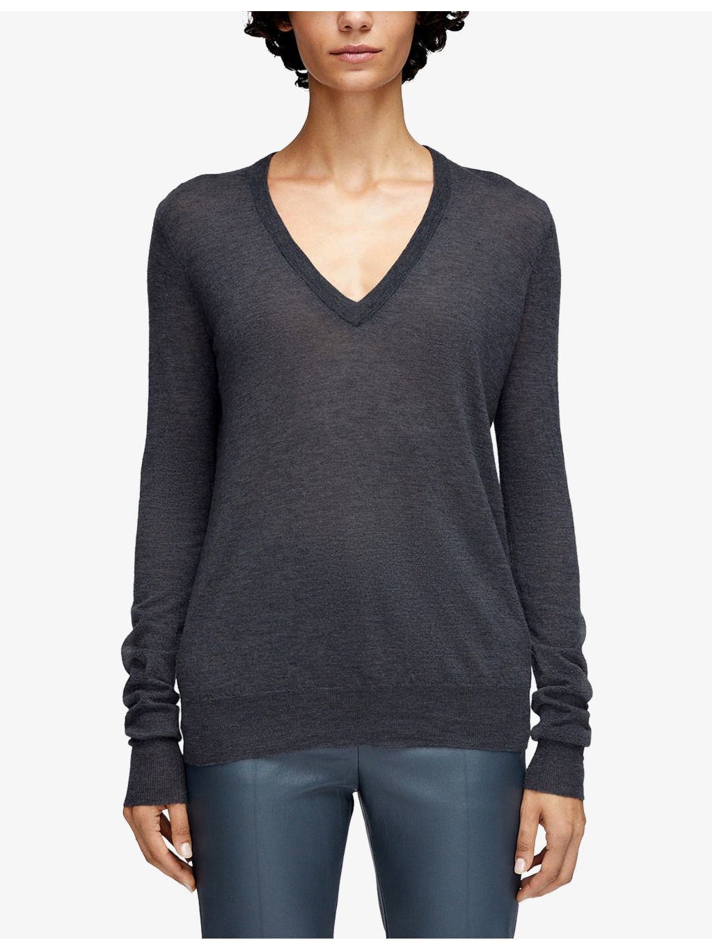 Cashair V-Neck Cashmere Knitted Jumper - 3