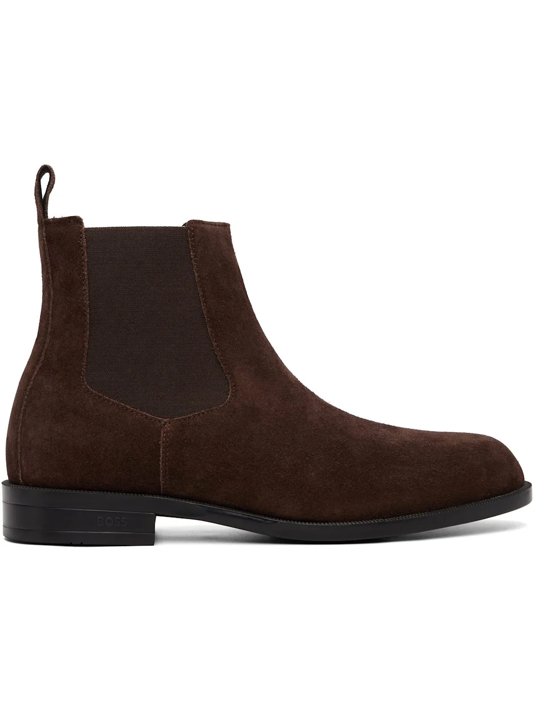 Brown Suede Elasticated Panels Chelsea Boots - 1